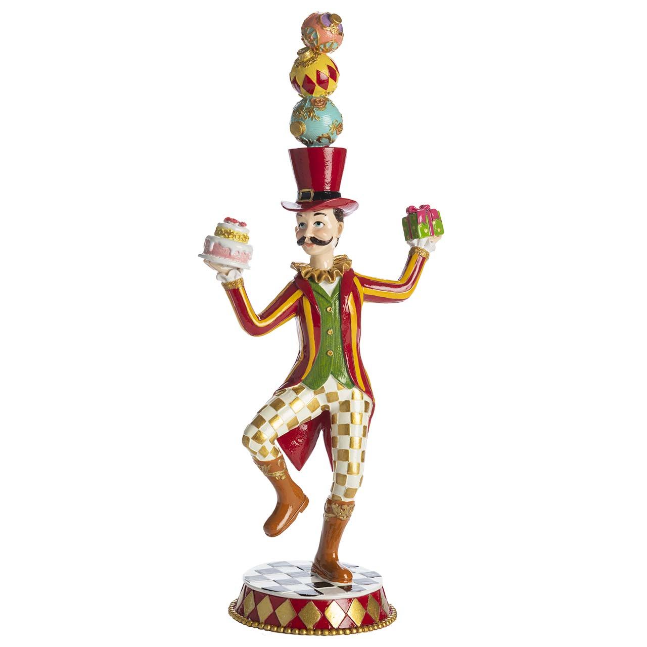 GIOCOLIERE IN RESINA DECORATA H. 37,5
